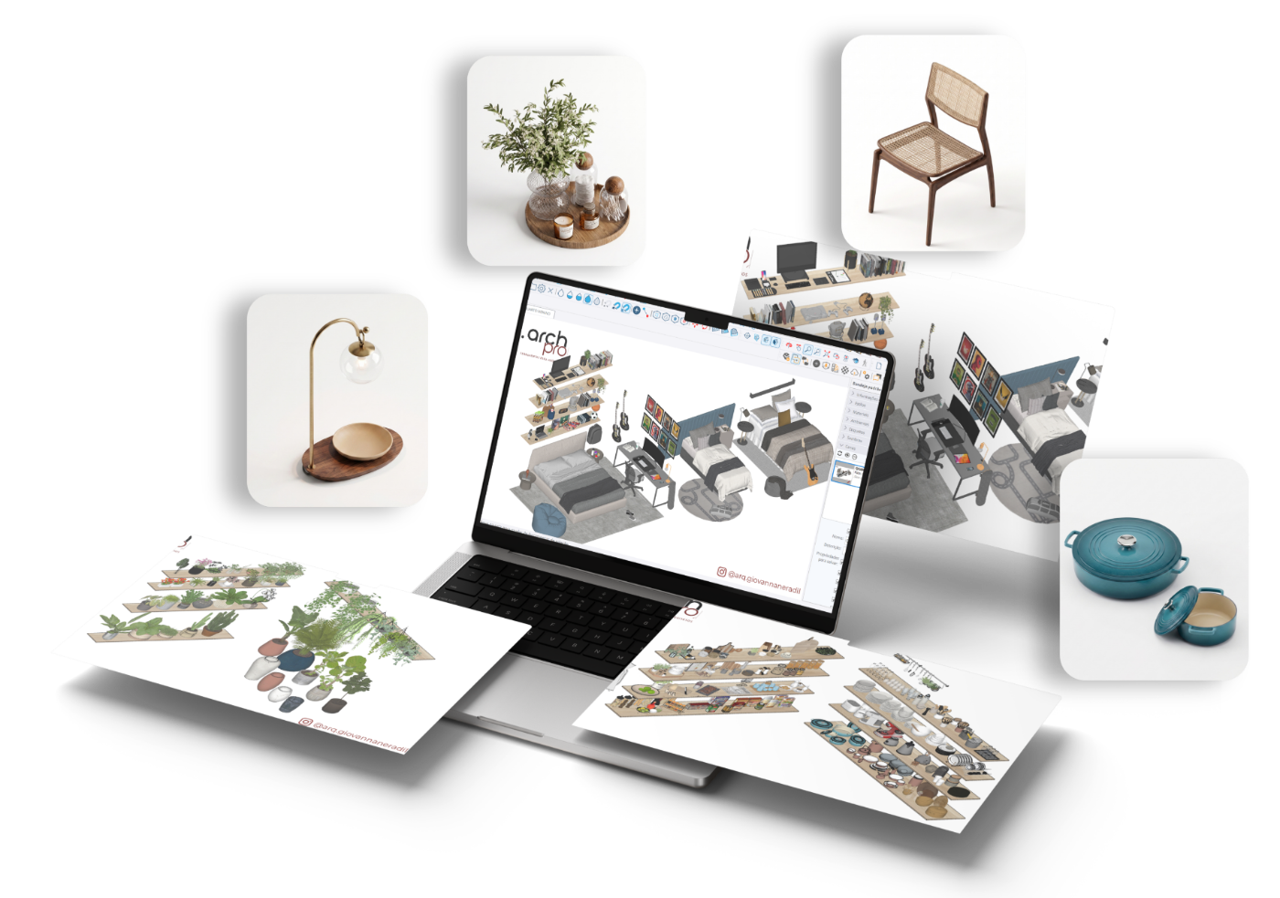 Biblioteca Arch.Blocks no SketchUp